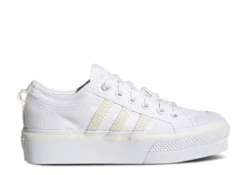 Adidas WMNS NIZZA PLATFORM 'OFF WHITE CREAM' sneakers, white