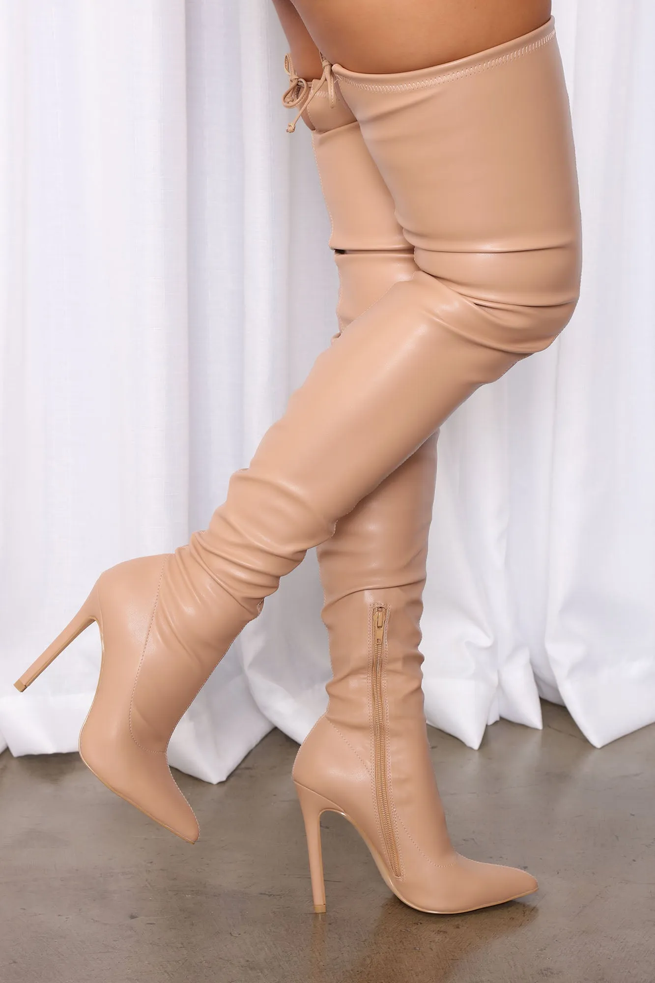 Always Bossy Over The Knee Boots - Camel