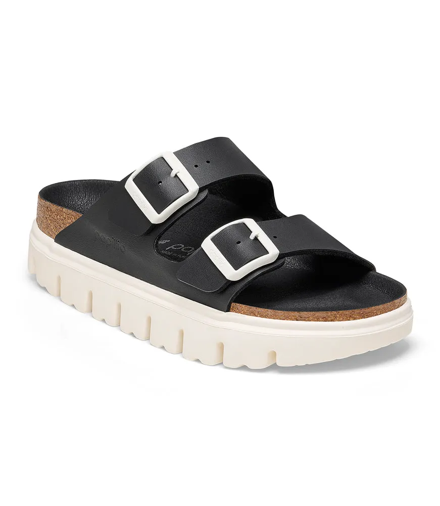 Arizona Chunky in Black Birko-Flor Narrow Width by Birkenstock