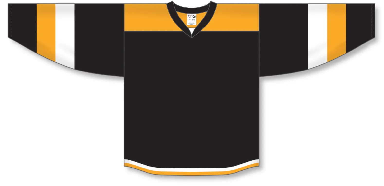 Athletic Knit (AK) H7400Y-437 Youth Black/Gold Select Hockey Jersey