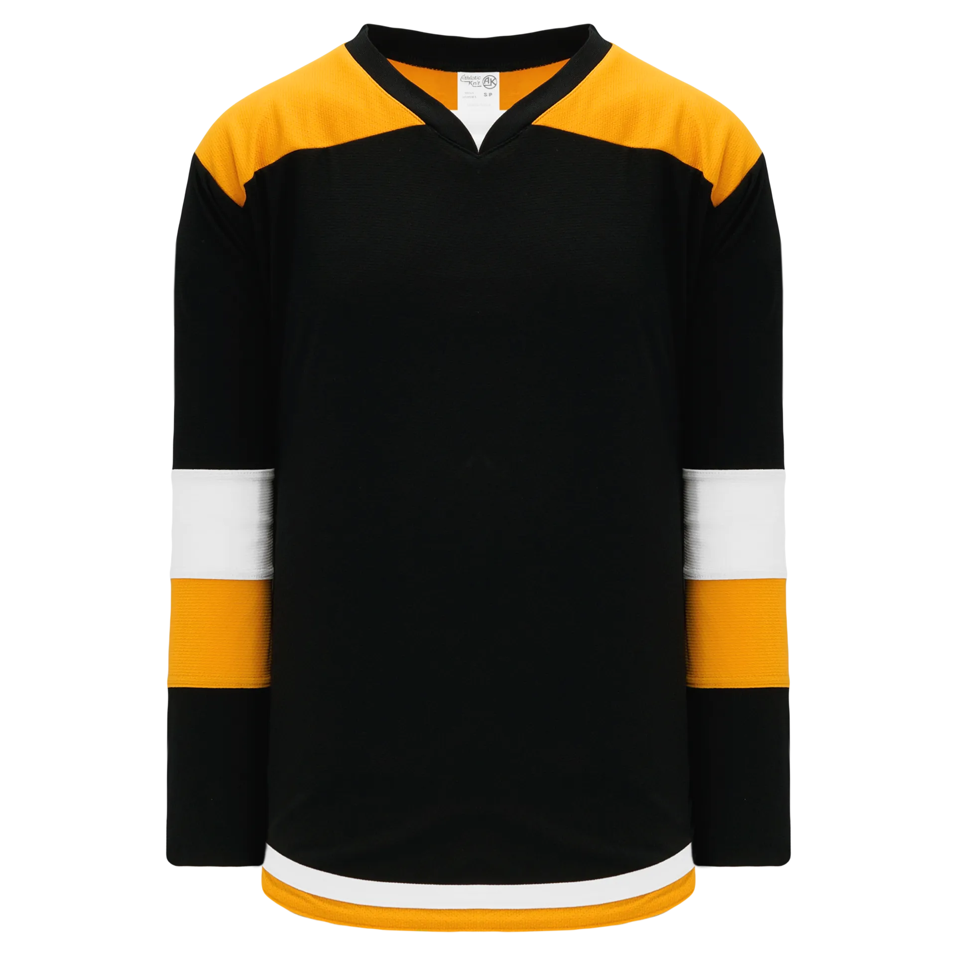 Athletic Knit (AK) H7400Y-437 Youth Black/Gold Select Hockey Jersey