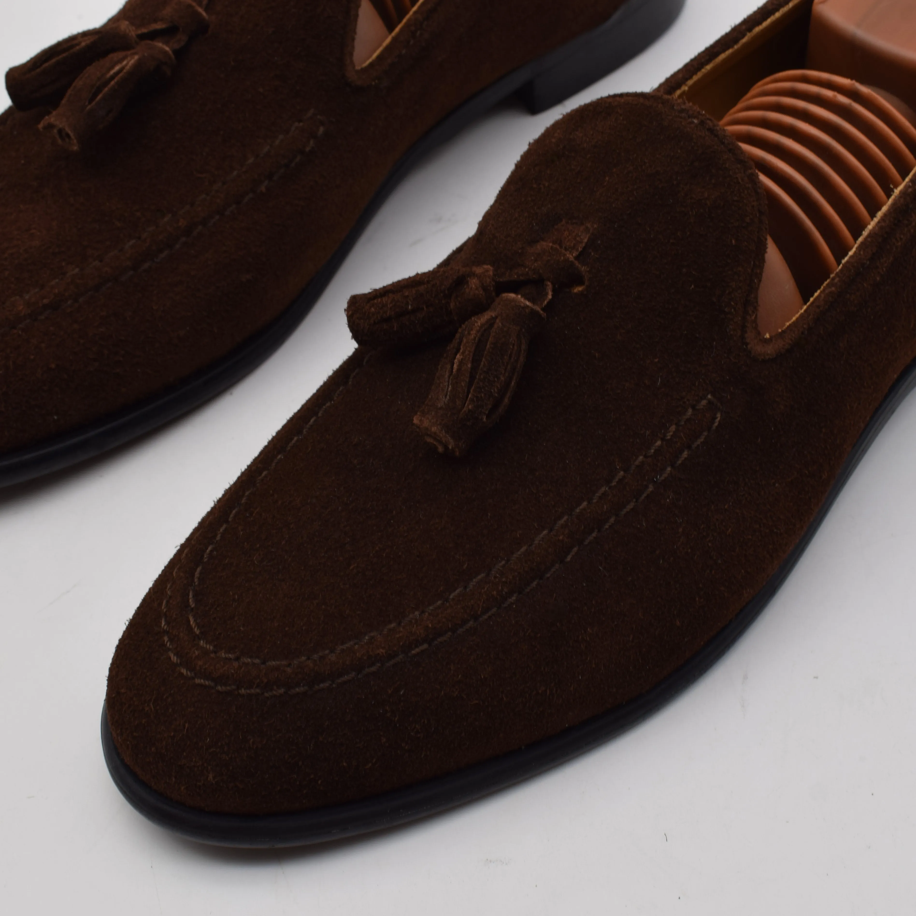 Calf Suede Tassel Loafer