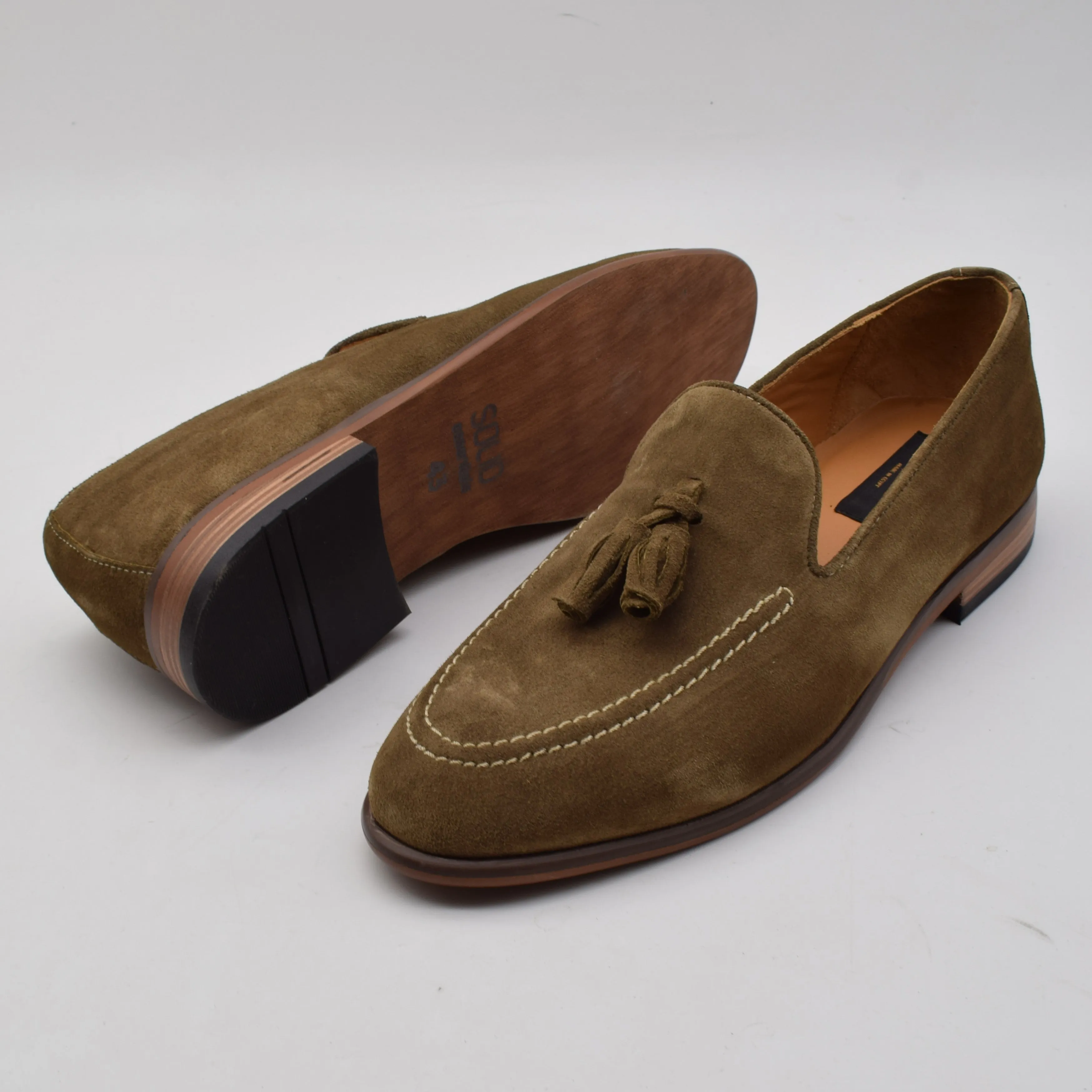 Calf Suede Tassel Loafer