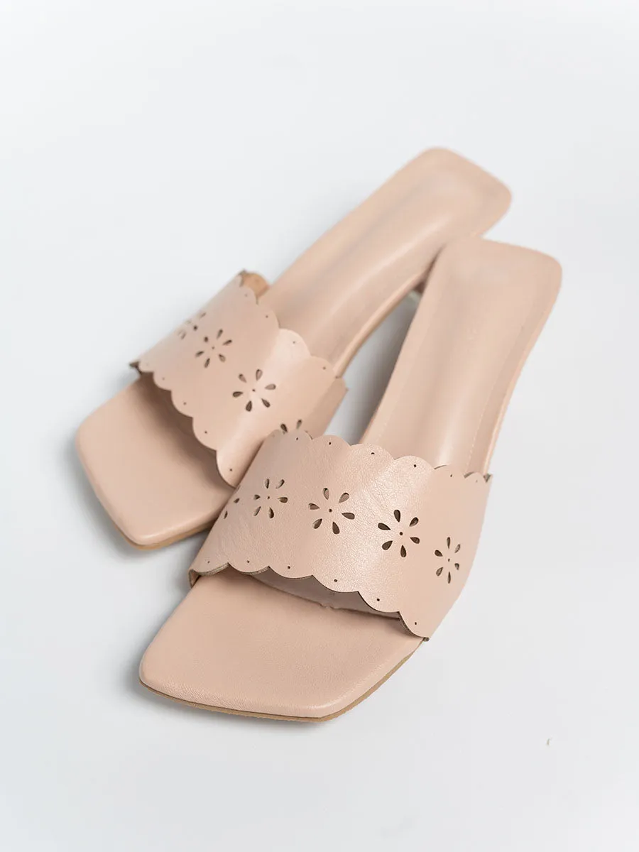 Citra Eyelet Mules Heels