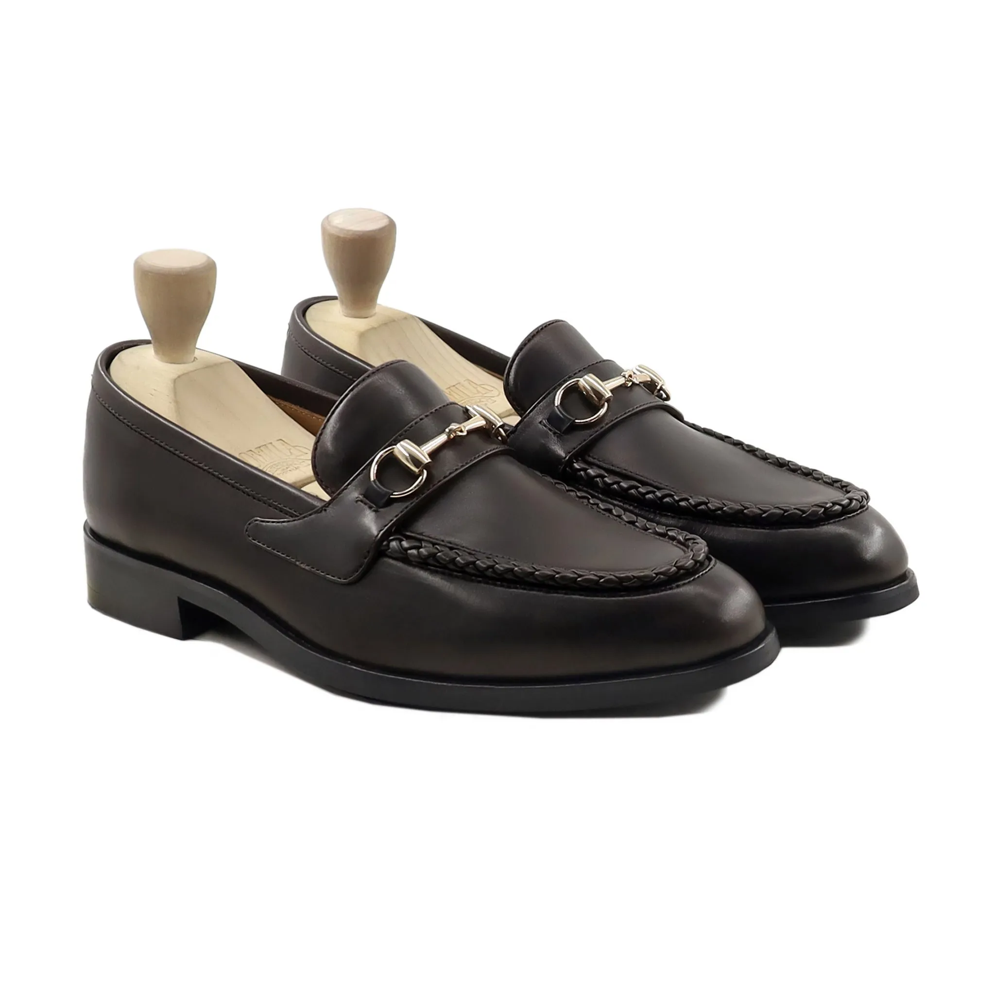 Damla - Men's Dark Brown Calf Leather Loafer