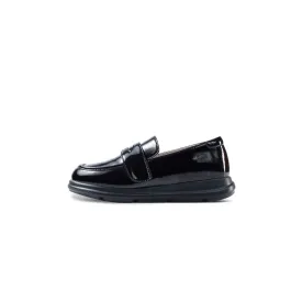 Glory Lightweight Kids Patent Black Loafers