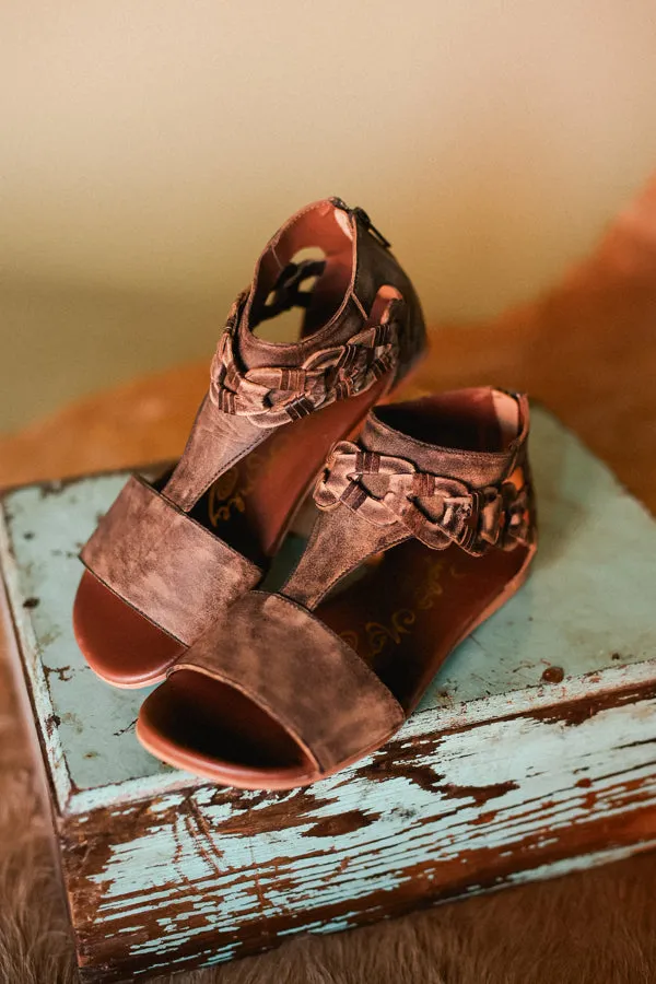 Hippie Hollow Distressed Genuine Leather Sandals ✙ON SALE NOW✙