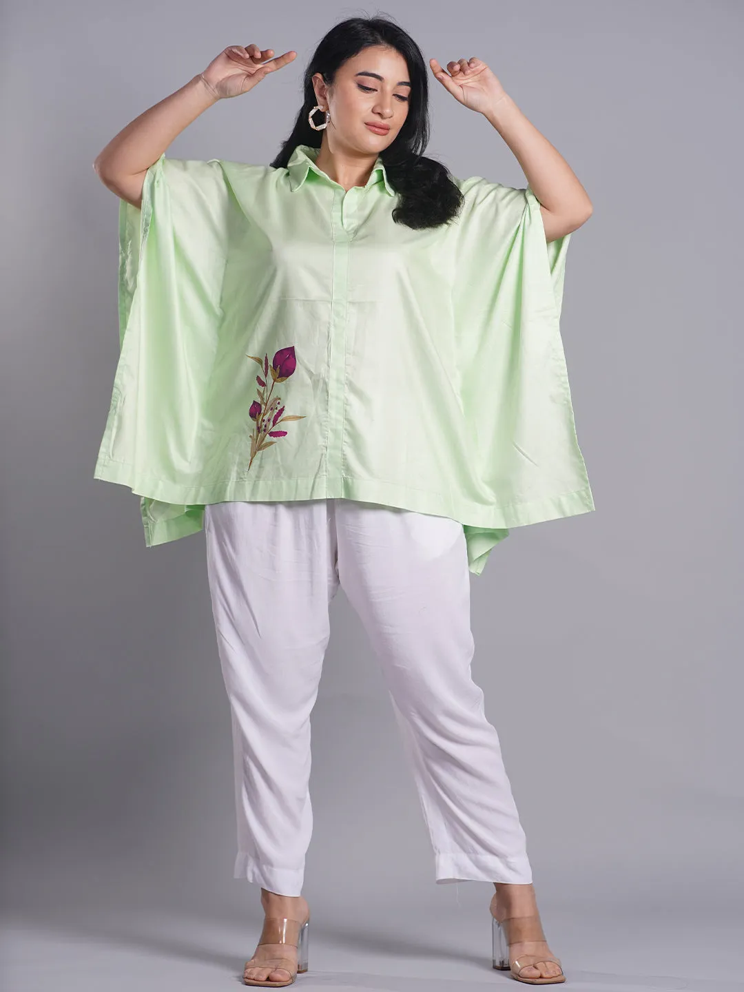 Mint Kaftan Top - Budding