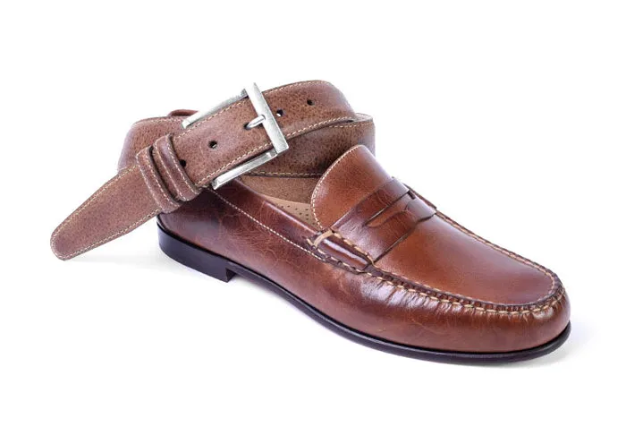 Old Row Saddle Leather Penny Loafers - Cigar