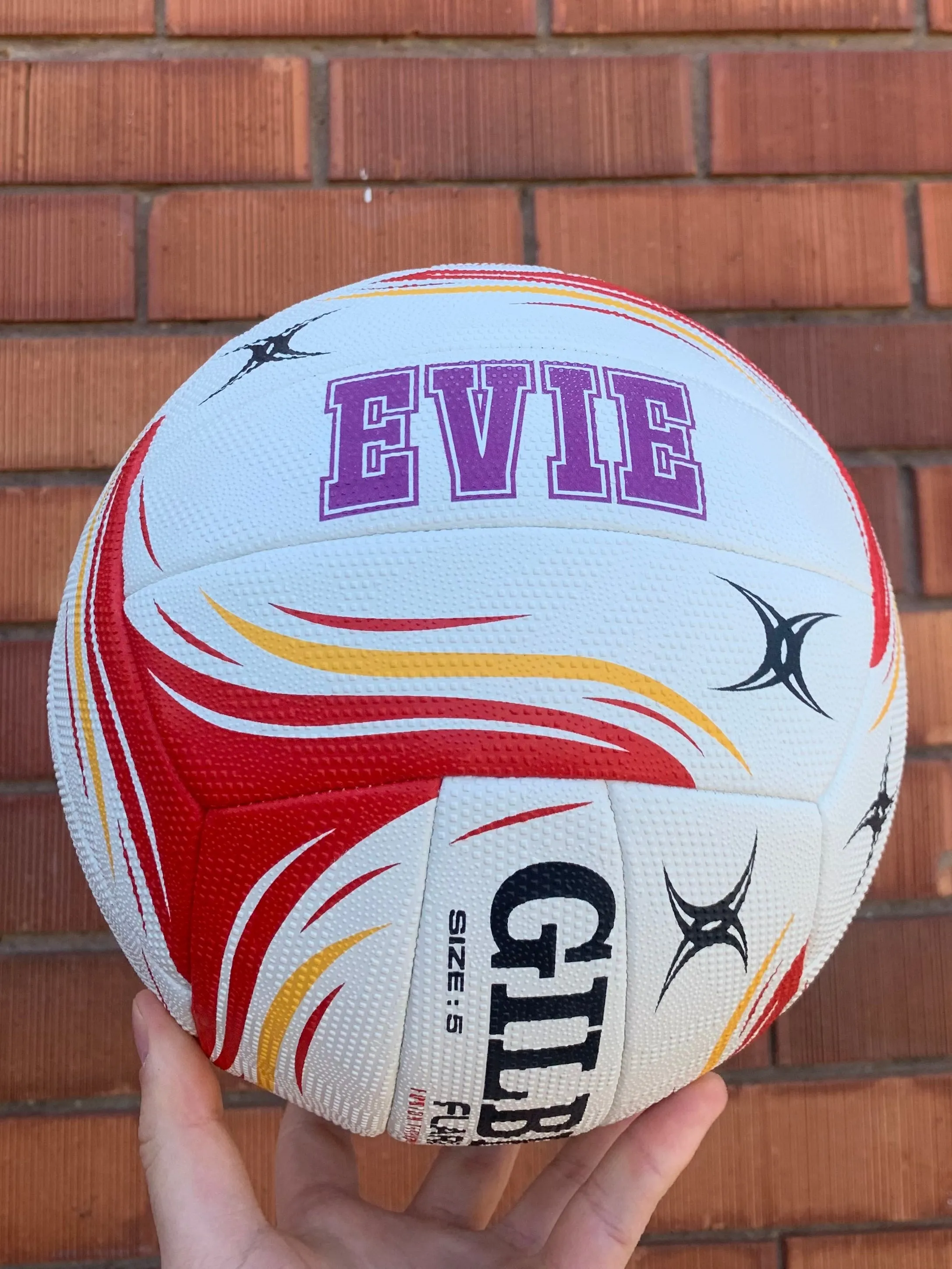 Personalised Gilbert Flare Match Netball (SIZE 5) - 7 Day Dispatch