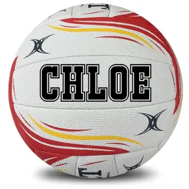 Personalised Gilbert Flare Match Netball (SIZE 5) - 7 Day Dispatch