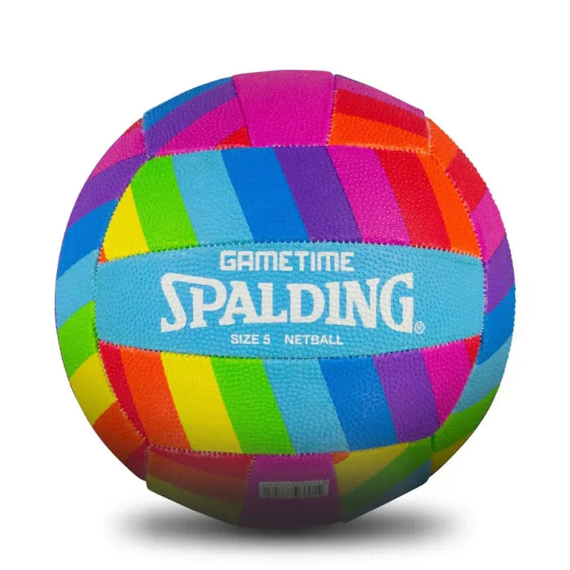 Personalised Spalding Rainbow Netball (SIZE 4, 5)