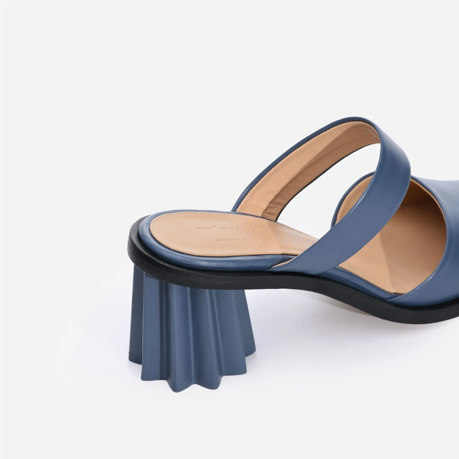 Pleated Heel Mule