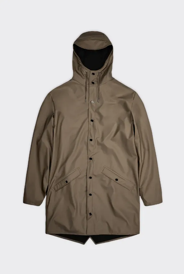 Rains 1202 Long Jacket - Wood