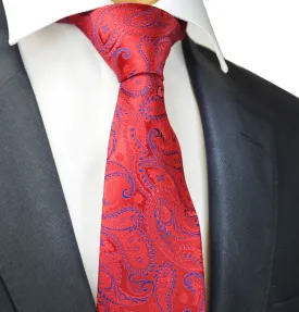 Tango Red Fashionable Paisley Tie