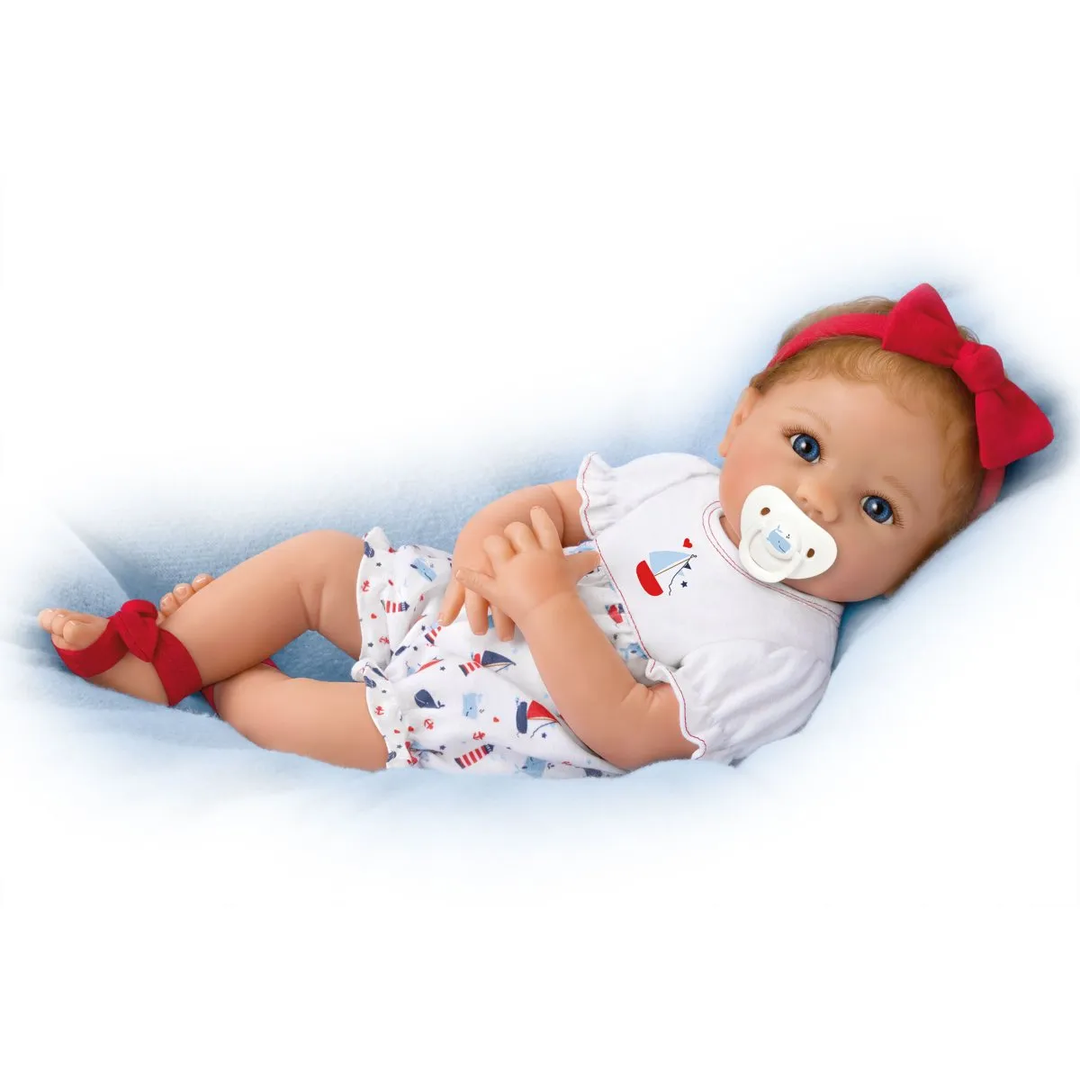 The Ashton-Drake Galleries Little Saylor Lifelike So Truly Real® Baby Girl Doll Weighted Fully Poseable with Soft RealTouch® Vinyl Skin by Award Winning Master Doll Artist Linda Murray 18"-Inches