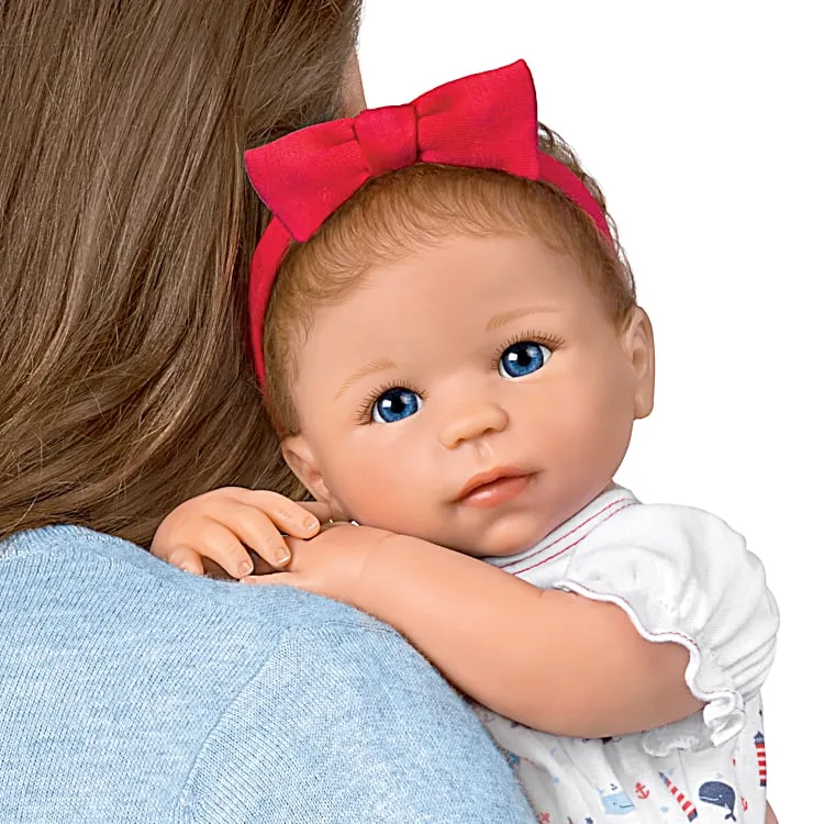 The Ashton-Drake Galleries Little Saylor Lifelike So Truly Real® Baby Girl Doll Weighted Fully Poseable with Soft RealTouch® Vinyl Skin by Award Winning Master Doll Artist Linda Murray 18"-Inches