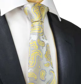 Yellow Fashionable Paisley Tie